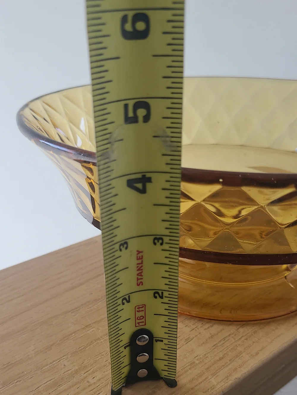 Amber Glass Pedestal Bowl - Home Dining